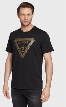 Guess Tričko M3RI68 KBDK0 Čierna Slim Fit