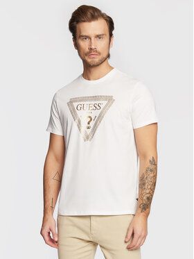 Guess Tričko M3RI68 KBDK0 Biela Slim Fit