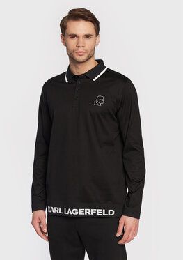 KARL LAGERFELD Polokošeľa 745003 524200 Čierna Regular Fit