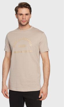 KARL LAGERFELD Tričko 755042 524225 Béžová Regular Fit