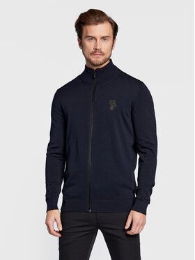 KARL LAGERFELD Kardigán 655032 524304 Tmavomodrá Regular Fit