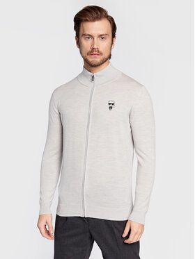 KARL LAGERFELD Kardigán 655015 524399 Sivá Regular Fit