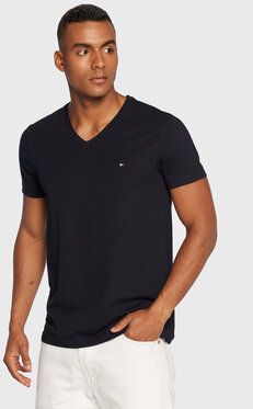 Tommy Hilfiger Tričko Core Stretch MW0MW27540 Tmavomodrá Slim Fit