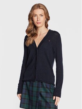 Tommy Hilfiger Kardigán WW0WW37015 Tmavomodrá Regular Fit