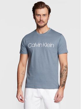 Calvin Klein Tričko Front Logo K10K103078 Modrá Regular Fit