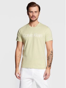Calvin Klein Tričko Front Logo K10K103078 Zelená Regular Fit