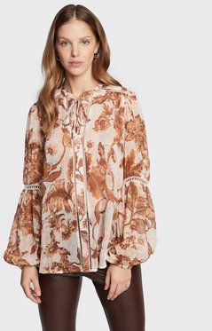Guess Blúzka Josette W3RH56 WDW52 Béžová Regular Fit