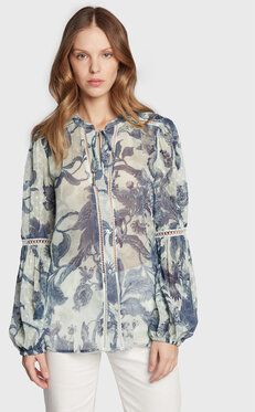 Guess Blúzka Josette W3RH56 WDW52 Modrá Regular Fit