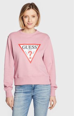 Guess Mikina Original W2YQ16 KBA10 Ružová Regular Fit