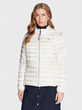 Tommy Hilfiger Vatovaná bunda Feminne WW0WW37264 Biela Regular Fit