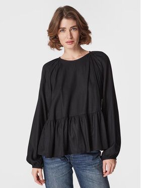 United Colors Of Benetton Blúzka 5T4VDQ02L Čierna Relaxed Fit