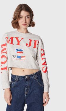 Tommy Jeans Blúzka Modern Sport DW0DW14909 Sivá Relaxed Fit