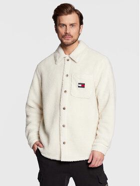 Tommy Jeans Prechodná bunda Sherpa DM0DM15615 Béžová Oversize