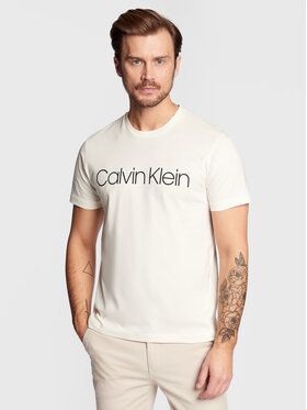 Calvin Klein Tričko Cotton Front K10K103078 Écru Regular Fit