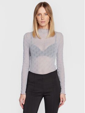 Gina Tricot Blúzka Everly 17923 Modrá Slim Fit