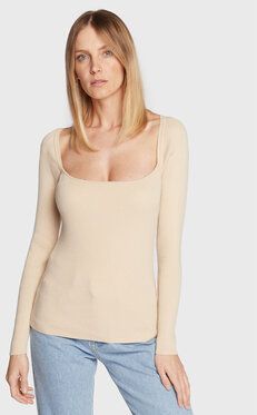 Calvin Klein Blúzka Square K20K205096 Béžová Slim Fit