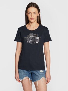 Pepe Jeans Tričko Piper PL505228 Tmavomodrá Regular Fit