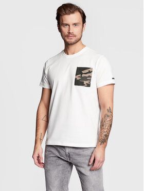 Pepe Jeans Tričko Sagan PM508471 Biela Regular Fit