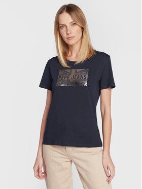 Pepe Jeans Tričko Pearl PL505222 Tmavomodrá Regular Fit