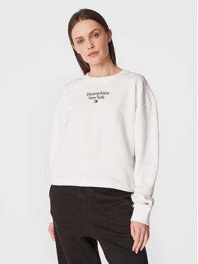 Tommy Jeans Mikina DW0DW14851 Biela Regular Fit