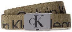 Calvin Klein Jeans Detský opasok Logo Ck Belt IU0IU00316 Kaki