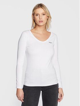 Pepe Jeans Blúzka Corine PL505306 Biela Regular Fit
