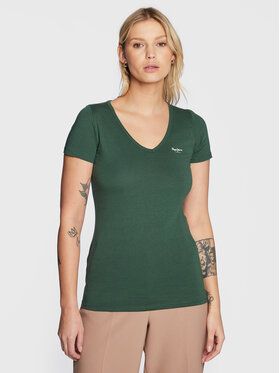Pepe Jeans Tričko Corine PL505305 Zelená Regular Fit