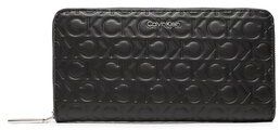 Calvin Klein Veľká dámska peňaženka Ck Must Z/A Wallet Lg Embossed K60K610253 Čierna