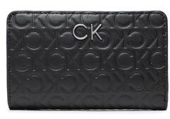 Calvin Klein Veľká dámska peňaženka Re Lock Bifold Wallet Emb Mono K60K610240 Čierna