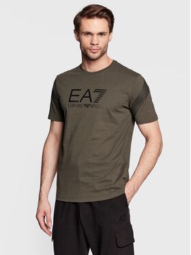 EA7 Emporio Armani Tričko 6LPT03 PJ3BZ 1866 Kaki Regular Fit