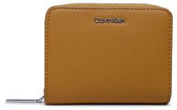 Calvin Klein Malá dámska peňaženka Ck Must Z/A Wallet W/Flap Md K60K607432 Žltá