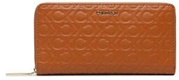 Calvin Klein Veľká dámska peňaženka Ck Must Z/A Wallet Lg Embossed K60K610253 Hnedá