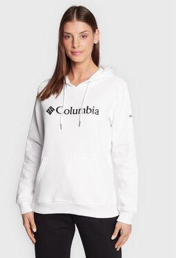 Columbia Mikina Logo 1895751 Biela Regular Fit