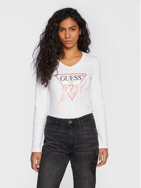 Guess Blúzka W3RI13 I3Z14 Biela Regular Fit