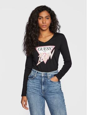 Guess Blúzka W3RI13 I3Z14 Čierna Regular Fit