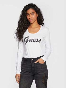 Guess Blúzka W3RI15 J1314 Biela Slim Fit