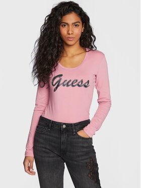 Guess Blúzka W3RI15 J1314 Ružová Slim Fit