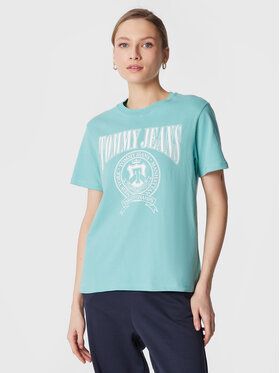 Tommy Jeans Tričko Varsity DW0DW14919 Modrá Loose Fit