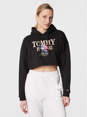 Tommy Jeans Mikina Luxe 3 DW0DW15061 Čierna Regular Fit