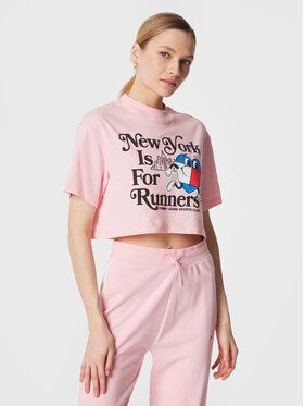 Tommy Jeans Tričko Sportees Runners DW0DW14923 Ružová Oversize