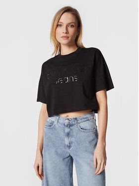 Calvin Klein Jeans Tričko J20J220273 Čierna Oversize