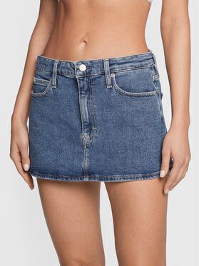 Calvin Klein Jeans Džínsová sukňa J20J220946 Modrá Regular Fit