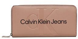 Calvin Klein Jeans Veľká dámska peňaženka Sculpted Zip Around Mono K60K610358 Ružová