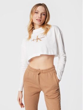 Calvin Klein Jeans Blúzka J20J220950 Biela Regular Fit