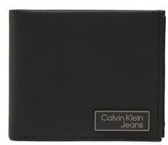 Calvin Klein Jeans Veľká pánska peňaženka Logo Plaque Bifold Extra K50K510131 Čierna