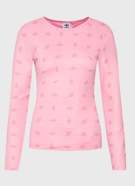 adidas Blúzka Allover Print HL9136 Ružová Slim Fit