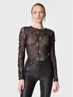 Gina Tricot Blúzka Miley 18134 Čierna Regular Fit