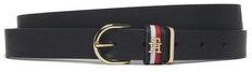 Tommy Hilfiger Dámsky opasok Th Timeless 2.5 Corp AW0AW14242 Tmavomodrá