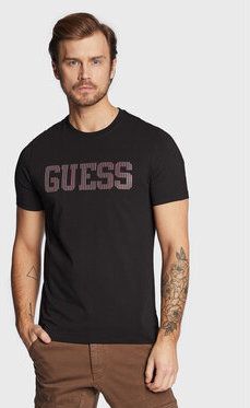 Guess Tričko M3RI05 J1314 Čierna Slim Fit