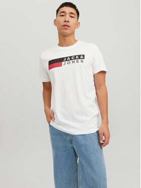 Jack&Jones Tričko Corp Logo 12151955 Biela Regular Fit